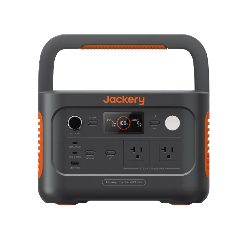 Heybike Jackery 600 Plus portable power station with display panel