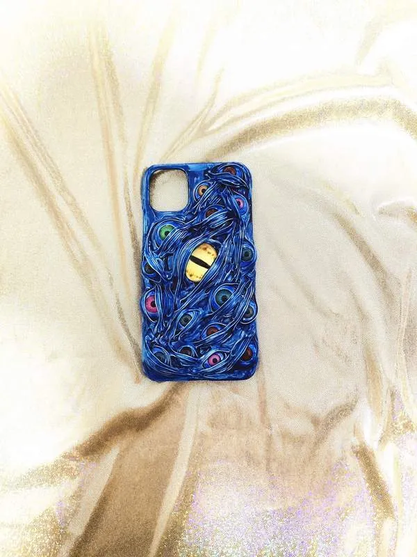 Techypop The Amber Eye Handmade Designer iPhone Case For All iPhone Models, silicone case with amber eye design