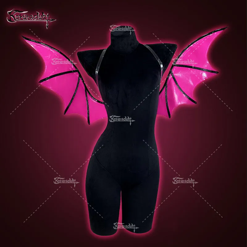 Koruraclub Cosplay Hot pink Bat Devil wings KR03 in PU leather