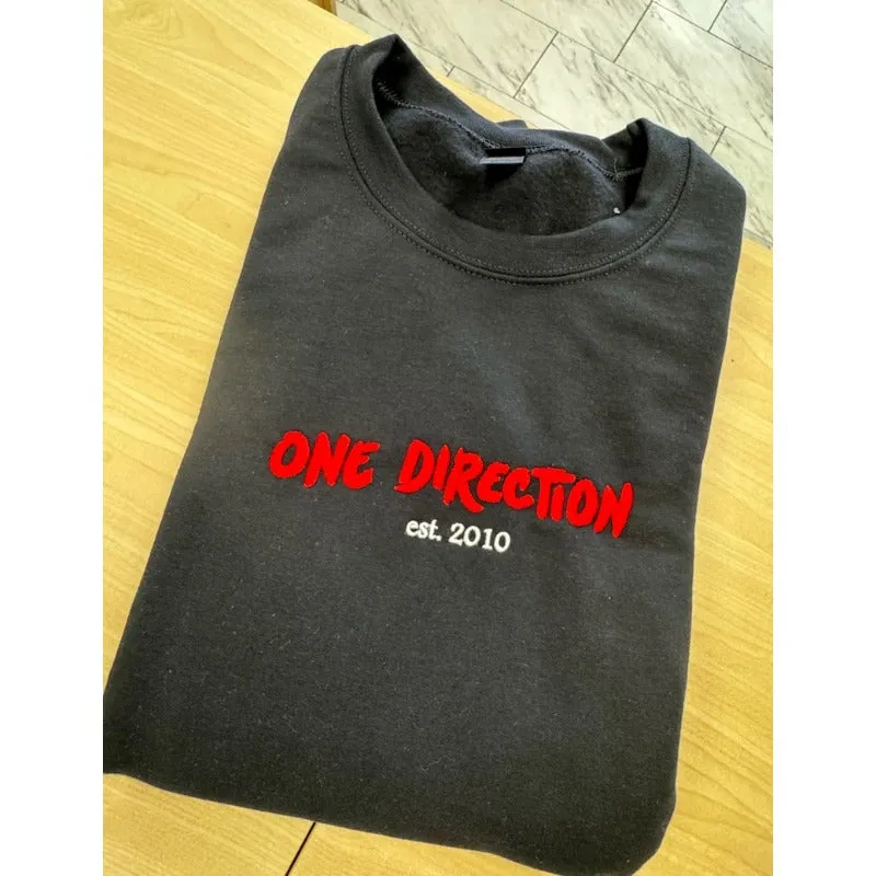 TTAesthetic 1D Est. 2010 Embroidered Crewneck Sweatshirt with embroidered detail