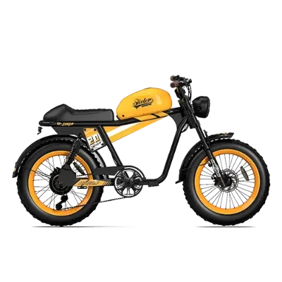 Qiolor TIGER RE Retro Electric Bike with 90s motor-inspired California design