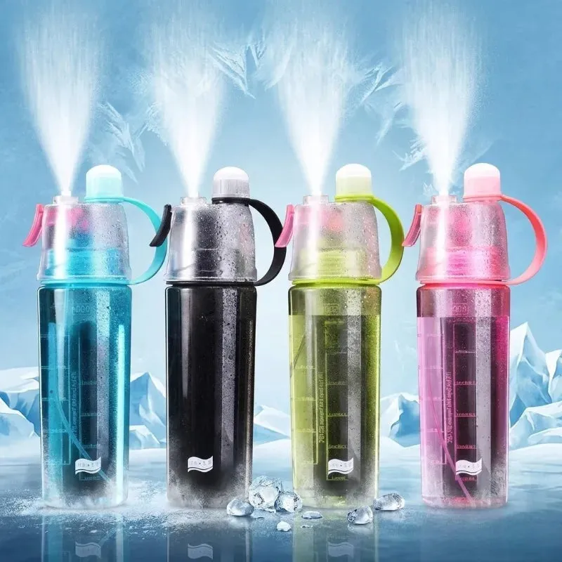 Kicklo 2 in 1 Portable Spray Water Bottle with misting function and sipper cap