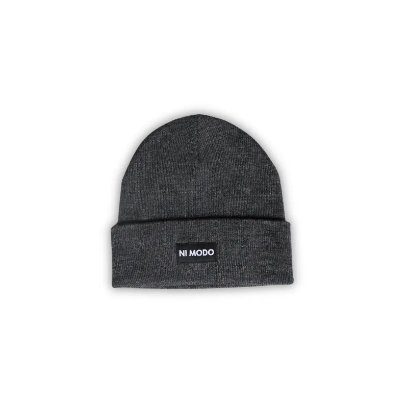 Nimodo Ni Modo Beanie in charcoal grey with soft stretchy knit