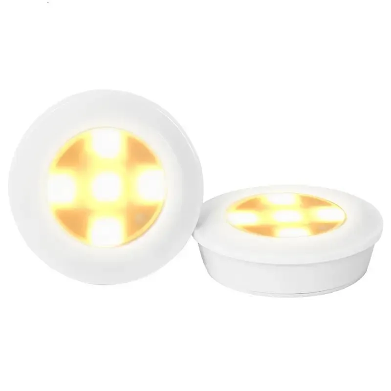 AIBOO 3-Light/6-Light LED Set Remote Control Battery Powered Warm White Cool White Cabinet Lights