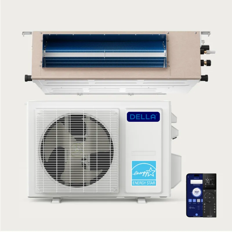 Della Home 11000 BTU concealed ducted mini split air conditioner unit