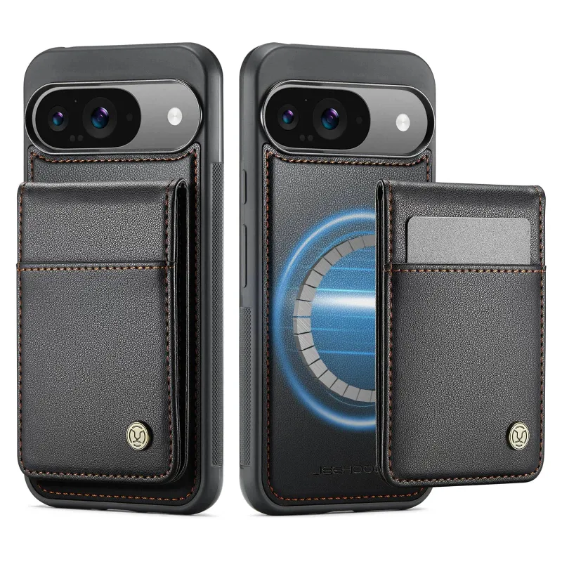 The Pixel Case Leather Case with Card Holder For Google Pixel 9 Series with card slot