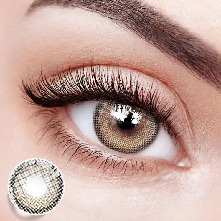 EYESFAV Ethereal Brown colored contact lens with natural brown gradient design