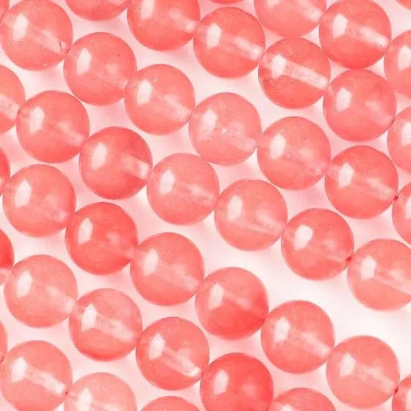Cherry Tree Beads cherry quartz 10mm round beads on a 15 inch strand