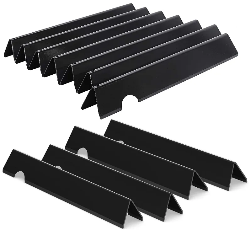 GrillPartsReplacement 11 Pcs Porcelain Steel Flavorizer Bars 66796 for Weber Genesis II series grills, set of heat distribution bars