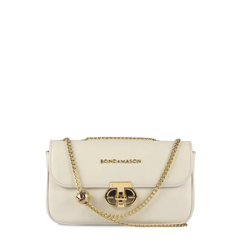 Bond & Mason The Carla Crossbody Bag (White) product photo showing white crossbody bag