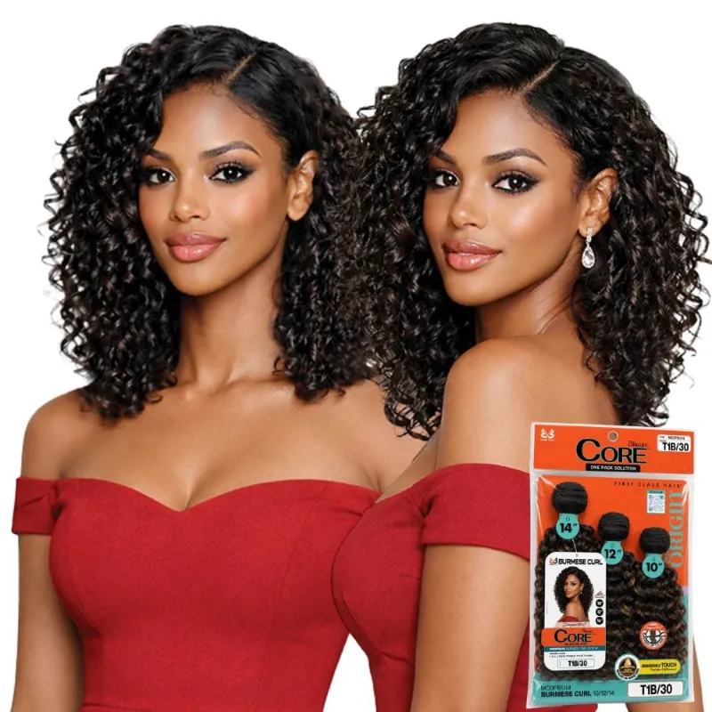 Hairsofly Shop Bobbi Boss Miss Origin Synthetic Quick Weave MO3PBU14 Burmese Curl, black hair bundle