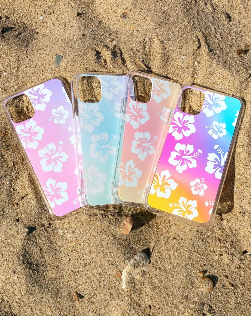 Bit By Angie Beach babe phone cases phone case with hibiscus ombré design