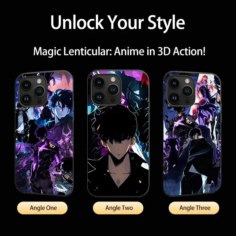 Animeancy 3D Shadow Hunter Phone Case with lenticular 3D shifting images