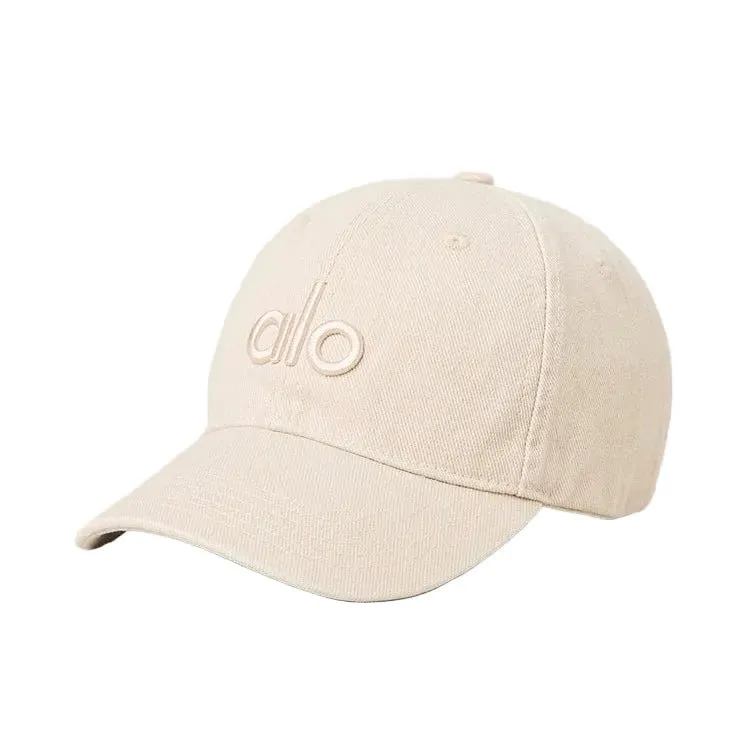 AfewVibe Alo Washed Off Duty Cap in Monument Wash Sand Dollar with adjustable strap
