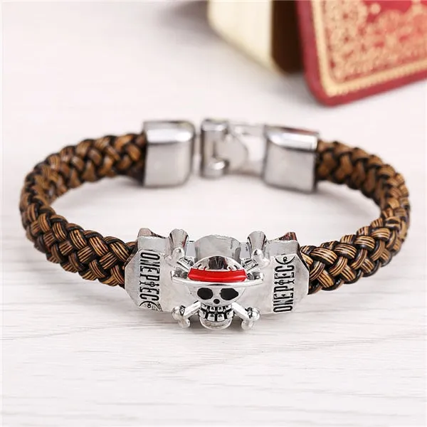 Animeancy Brown PU Leather One Piece Bracelet unisex accessory