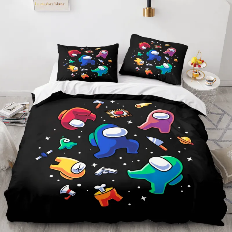 EBuycos Among Us Bedding Set Duvet Cover Bed Sets with character design
