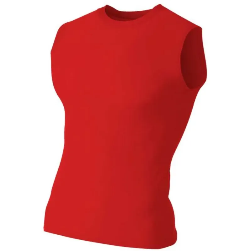 Do It Tennis A4 Men's Sleeveless Compression Muscle Tee shown on a model