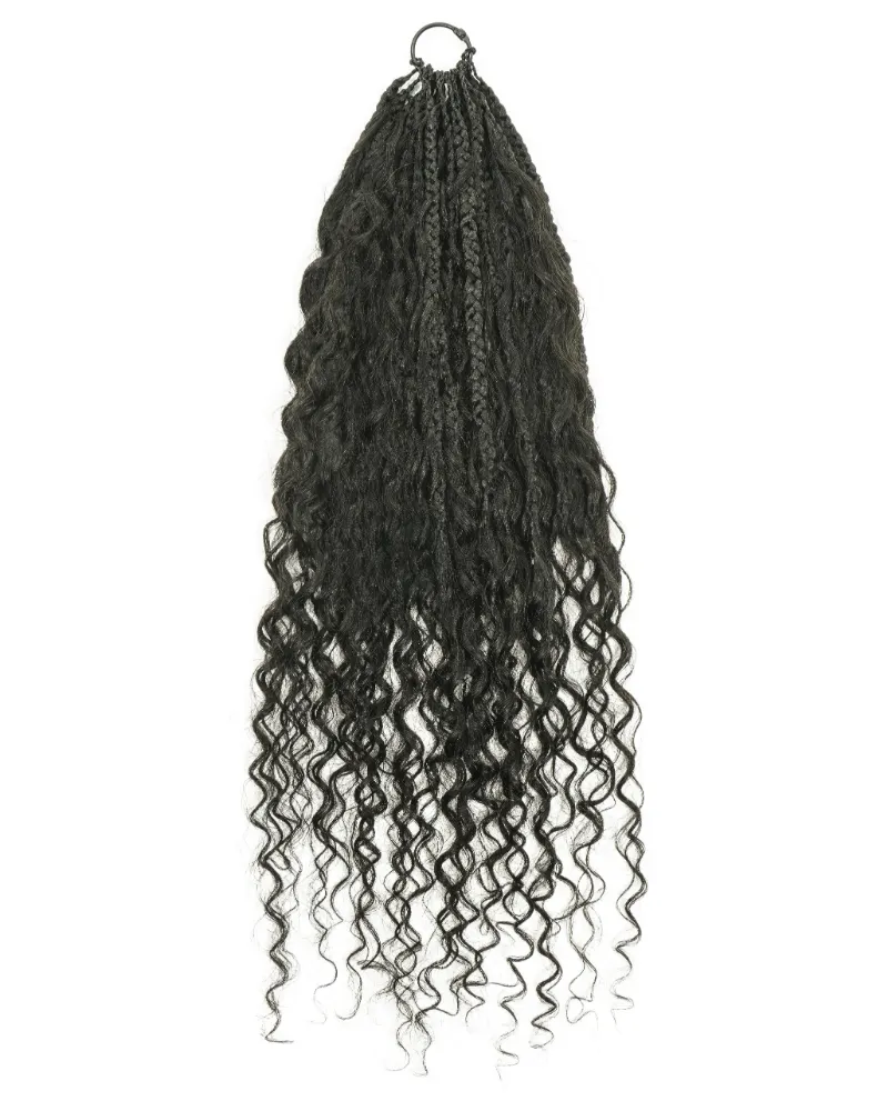 Jaliza TwinLink Crochet Boho Braids showing dual-braid connector system