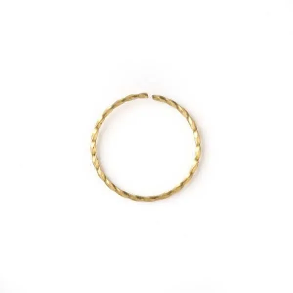 Cherry Tree Beads Brass 19mm Open Twisted Hoop, 100 per bag, bagged jewelry-making findings