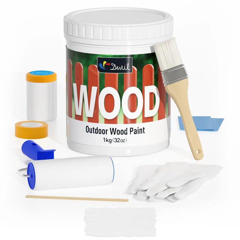 DWIL Paint Outdoor Wood Furniture Paint Kit with brush, roller, and paint can