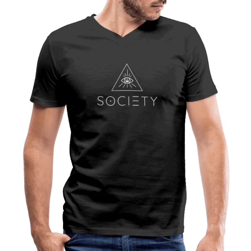 Society's Plant SOCIETY Men's V-Neck T-Shirt in soft cotton jersey with reinforced construction