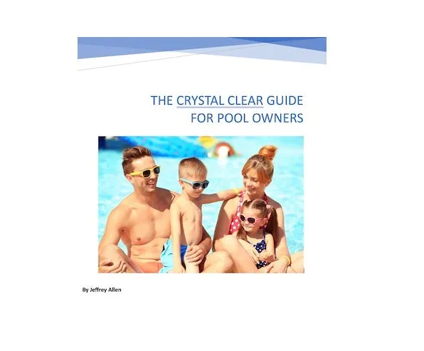 No More Green Technologies The Crystal Clear Guide for Pool Owners digital book cover and maintenance log pages