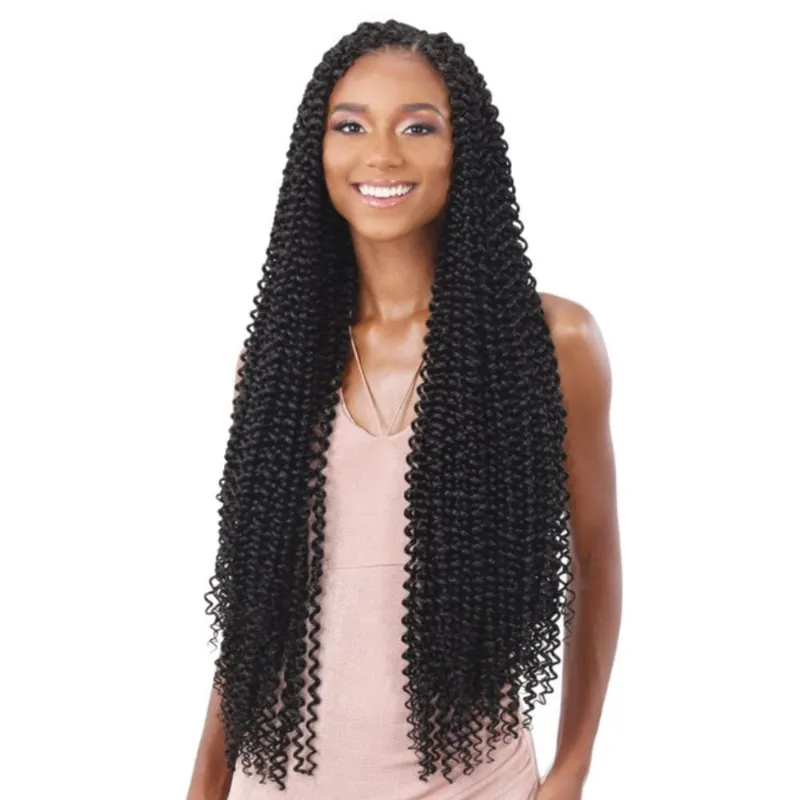 Hairsofly Shop Freetress Crochet Braid Water Wave Extra Long 24 inch off black