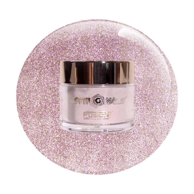 Gotti Nails #08F Fusion Powder He Swiped Right sheer pink-lilac glitter dip powder