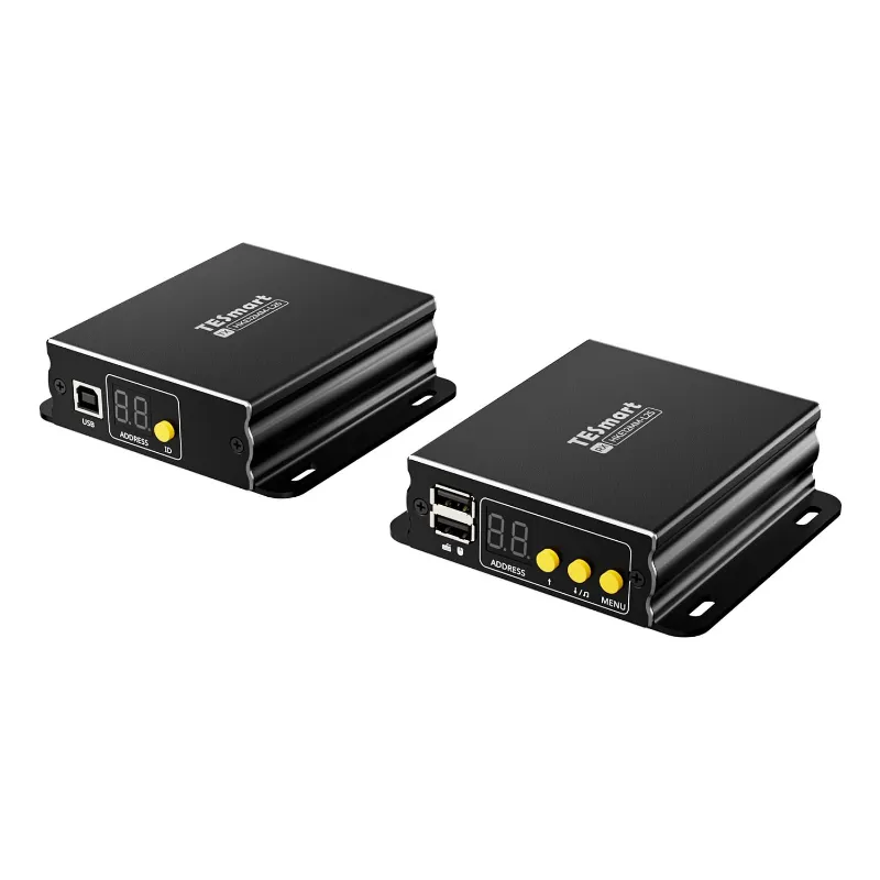 TESmart 120m 1080p HDMI KVM Extender with PoE and quad-screen cross-control