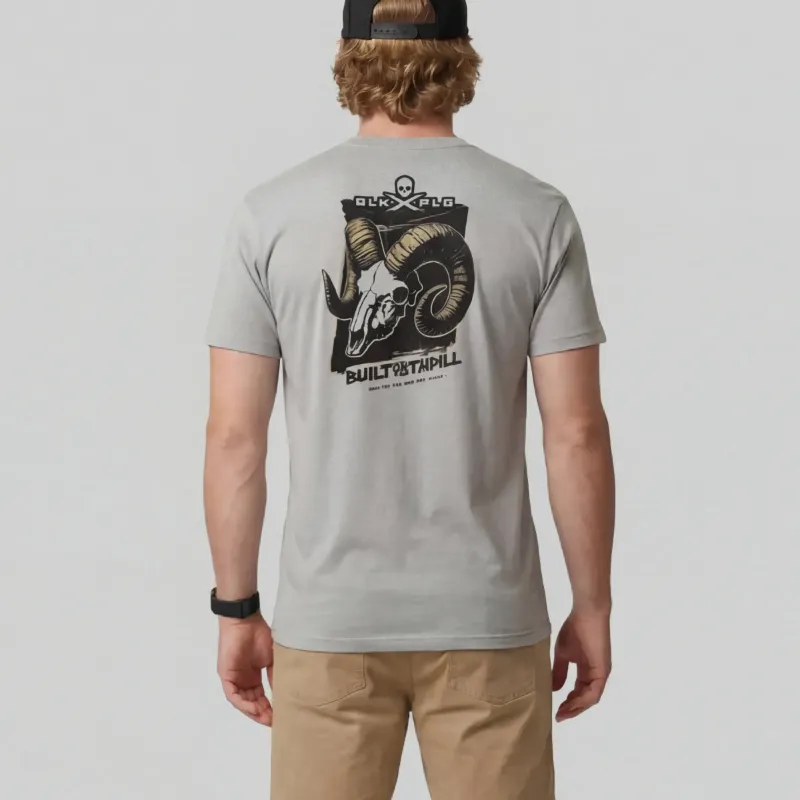 BLK FLG Sheep Tee ram skull graphic t-shirt front print