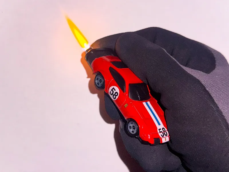 SoCal Divinity Ferrari 365 GTB4 Refillable Lighter showing classic Ferrari design