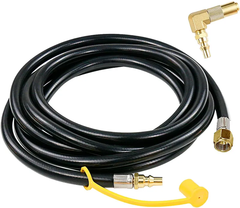 GrillPartsReplacement 12 Ft Hose 3/8 Female Flare 1/4 Male Quick Connect for Blackstone 17 22 Griddles