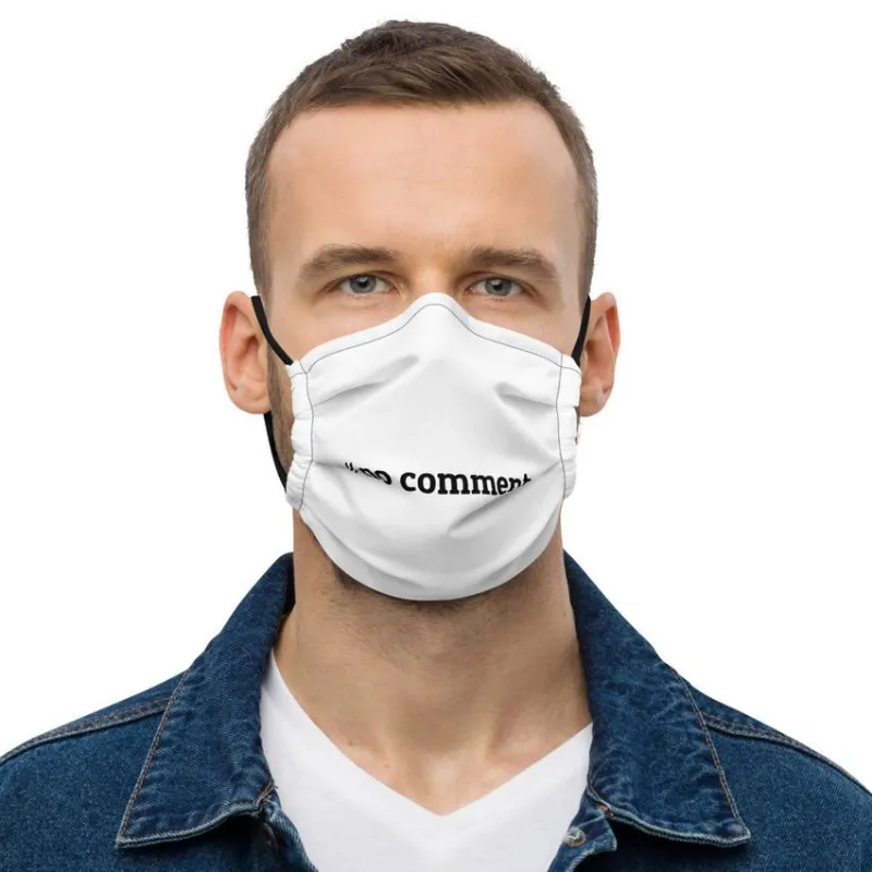 MyHackerTech // no comment - Premium face mask, reusable polyester microfiber mask with nose wire