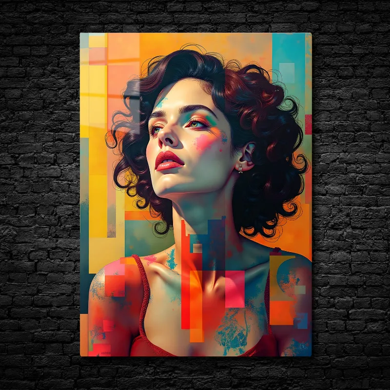 CruArt Prism of Expression metal print showing colorful abstract portrait