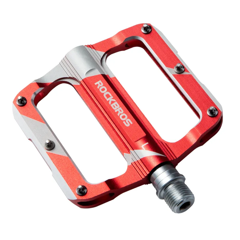 RockBros US Aluminum Alloy Bearing Pedals K306 with traction pins and wide platform