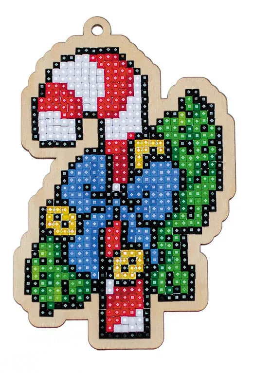 Varvikas 5D Diamond Painting Christmas Lollipop, festive red lollipop with bow on wooden base