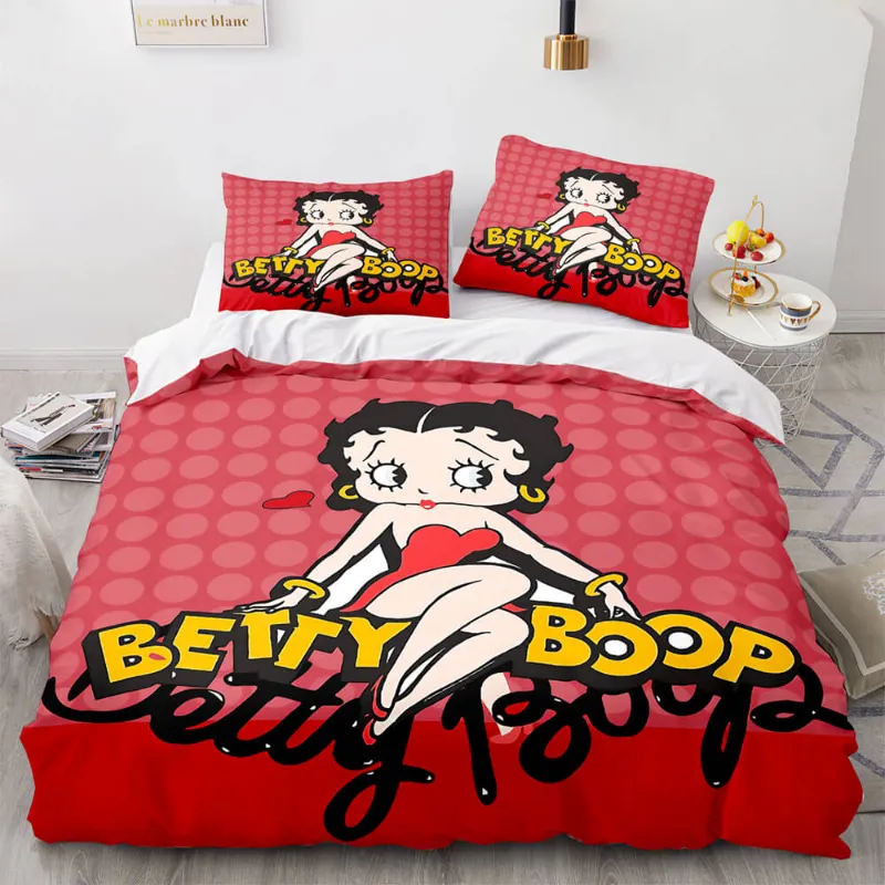 EBuycos Betty Boop Cosplay Bedding Sets Quilt Covers, 3D printed design