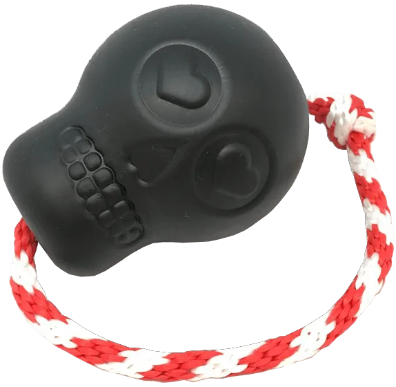 Soda Pup USA-K9 Magnum Skull Black Magnum Rubber Chew Toy for Extreme Chewers product photo