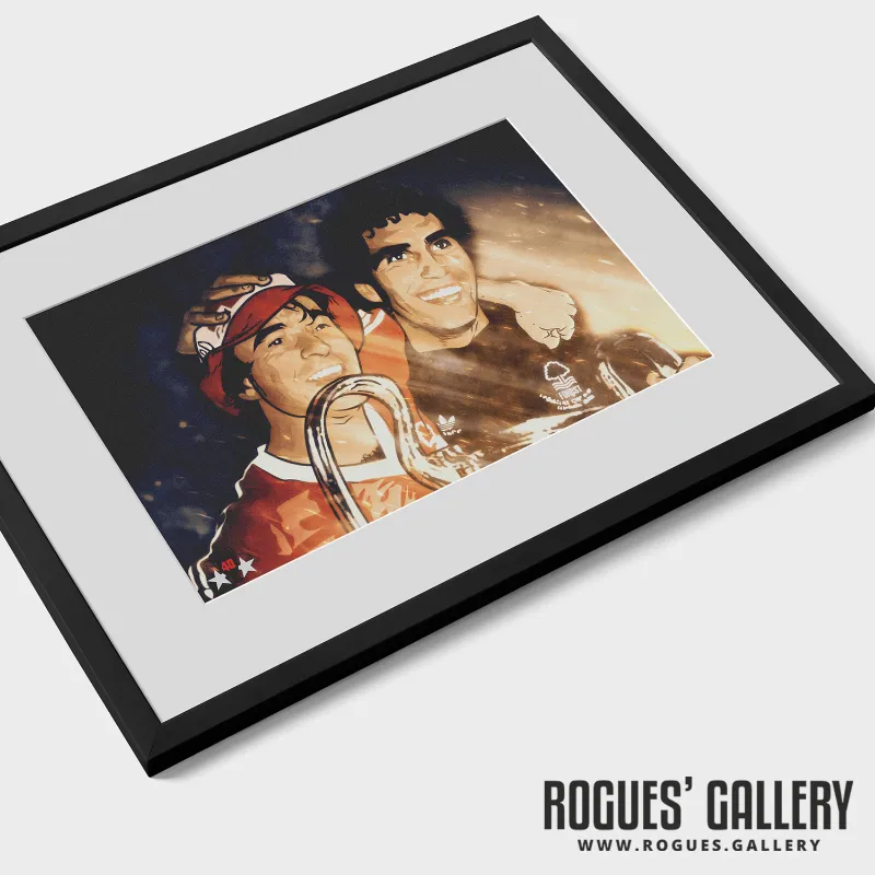 Rogues Gallery 40 Years On - Masters At Play - A3 Print with Robertson and Shilton celebration