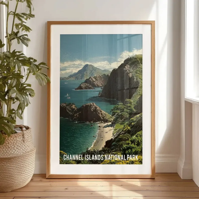 Wall Art Set Channel Islands National Park blue ocean coastal landscape