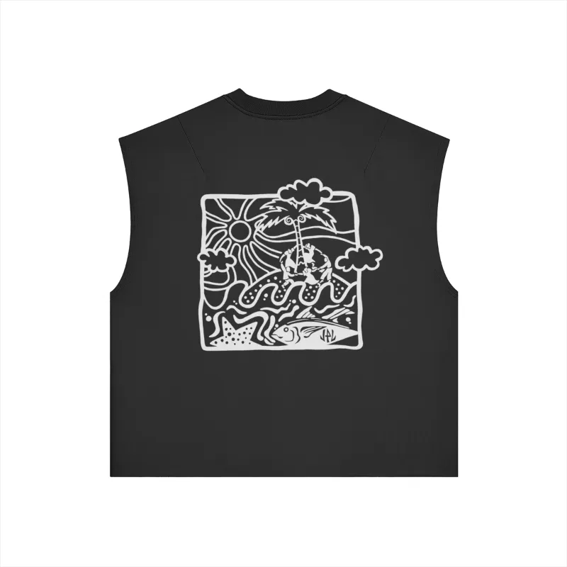 LivingForALivin SUNDANCE TANK TOP in heavyweight cotton French terry with boxy fit