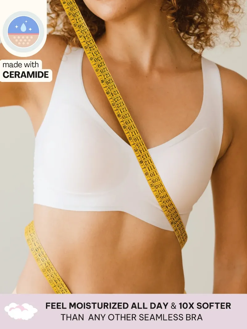 Intimate Queen Skin-Soothing Wirefree Ceramide Infused Bra in sand