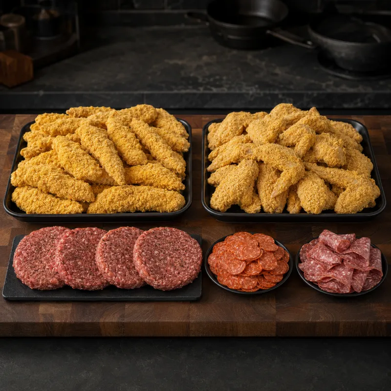 Halal World Depot The Halal Host Bundle with breaded chicken, burgers, and deli meats