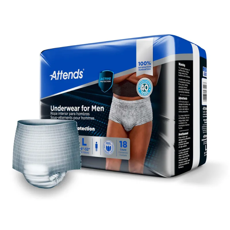 ActivKare Attends Discreet Underwear for Men tear-away incontinence protection