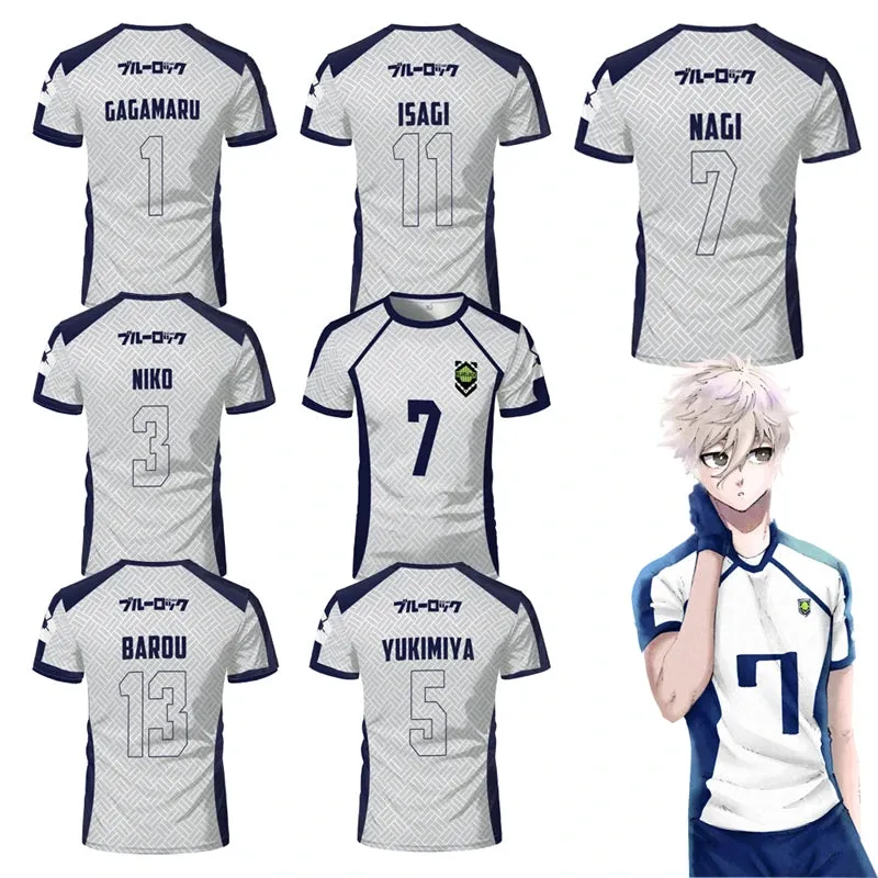 Animeancy Blue Lock Jersey T-shirt breathable athletic anime sports top