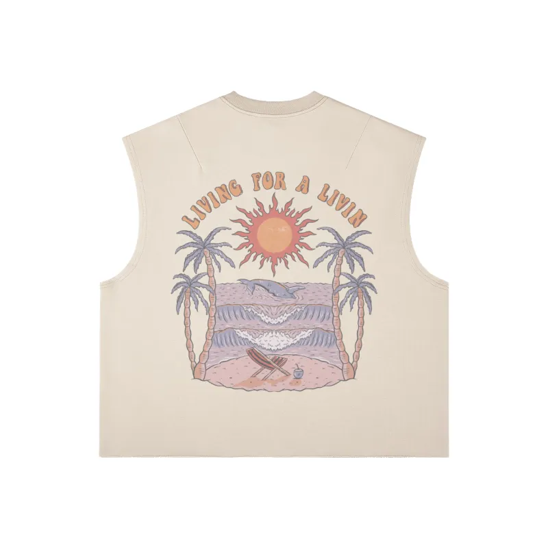 LivingForALivin L4L CLASSIC TANK TOP showing a heavyweight boxy-fit tank top