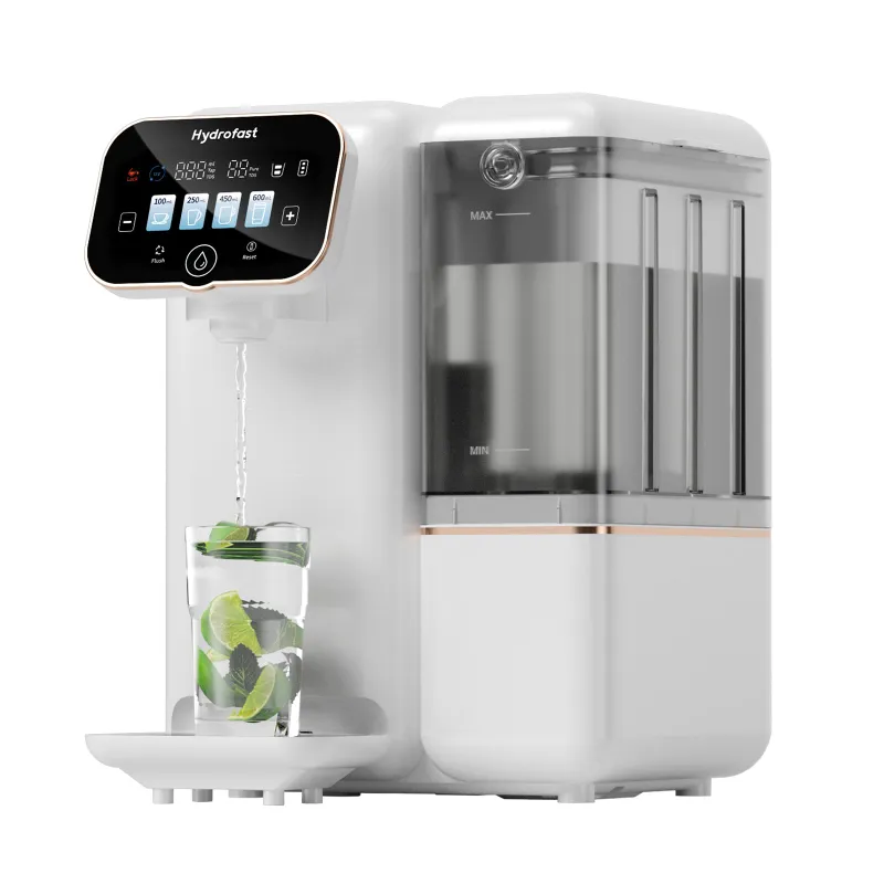 Hydrofast B100 Countertop RO Water Filter white tabletop unit with water reservoir