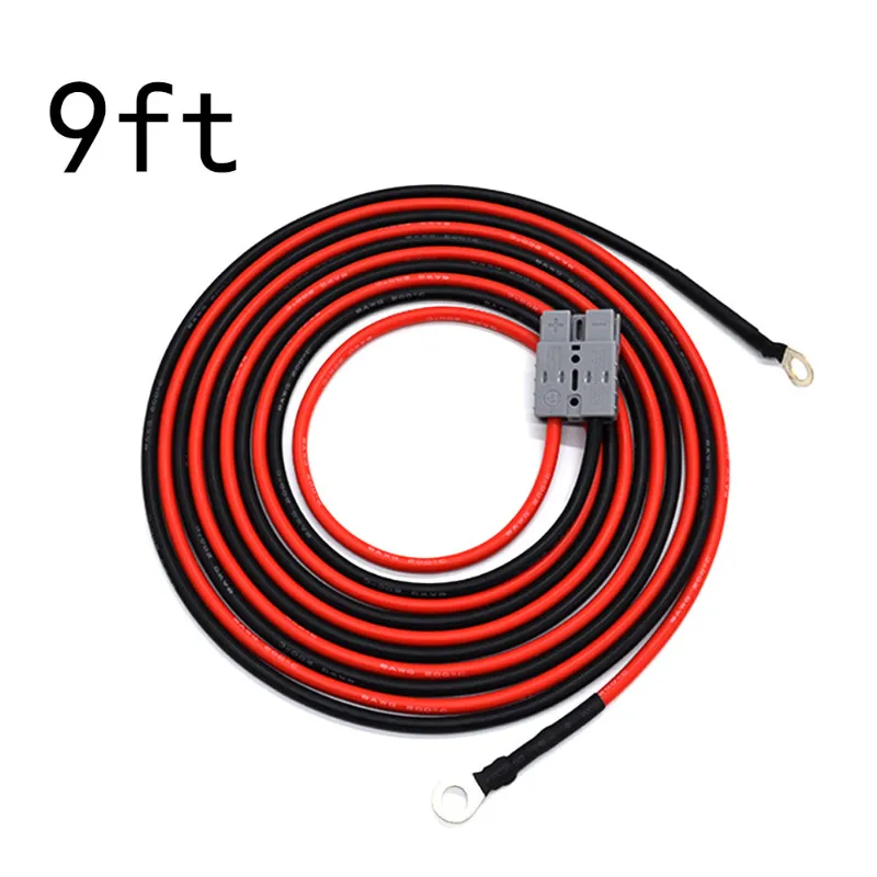ACOPOWER 9ft 8AWG Anderson to Ring Cable for solar panel connections