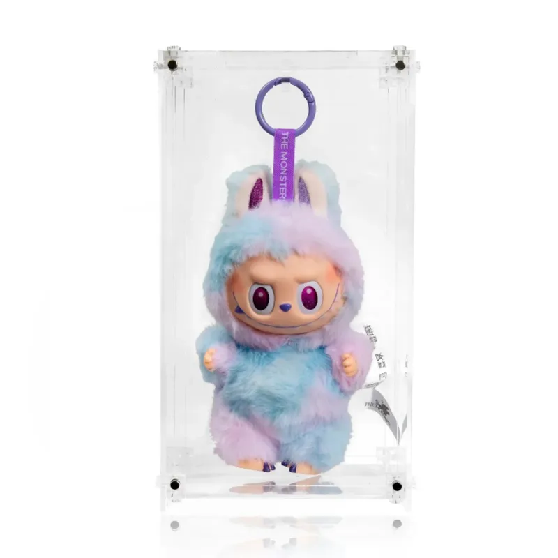 ICUANUTY Display case For compatible with mini figures, small clear acrylic case