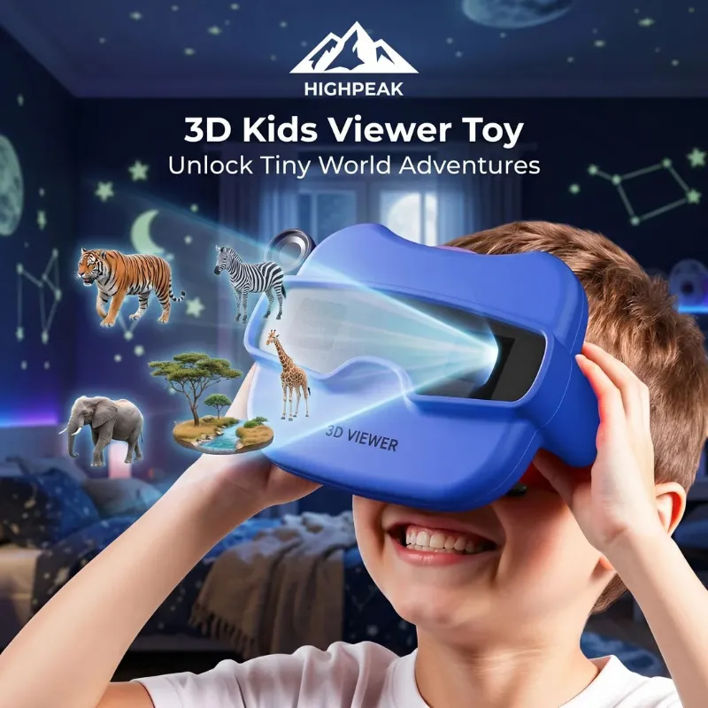 HighPeak 3D Kids Viewer Toy held up by a child viewing a picture reel
